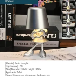 Bright Accents Beleuchtung-Touch-Lade-Schreibtischlampe - Golden Man Design