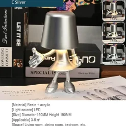 Bright Accents Beleuchtung-Touch-Lade-Schreibtischlampe - Golden Man Design