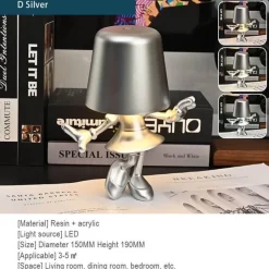 Bright Accents Beleuchtung-Touch-Lade-Schreibtischlampe - Golden Man Design