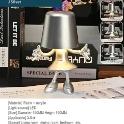 Bright Accents Beleuchtung-Touch-Lade-Schreibtischlampe - Golden Man Design