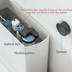 The Blissful Bath Badezimmer-Touchless Auto-Flush Sensor - Smart Bathroom Upgrade