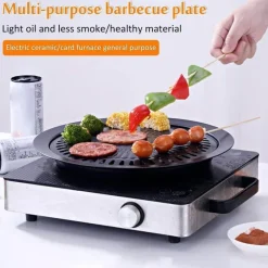 Deco Küche & Esszimmer-Tragbare antihaftbeschichtete koreanische BBQ-Grillpfanne – leicht zu reinigendes Kochwerkzeug