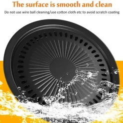Deco Küche & Esszimmer-Tragbare antihaftbeschichtete koreanische BBQ-Grillpfanne – leicht zu reinigendes Kochwerkzeug
