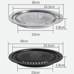 Deco Küche & Esszimmer-Tragbare antihaftbeschichtete koreanische BBQ-Grillpfanne – leicht zu reinigendes Kochwerkzeug
