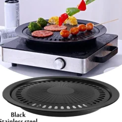 Deco Küche & Esszimmer-Tragbare antihaftbeschichtete koreanische BBQ-Grillpfanne – leicht zu reinigendes Kochwerkzeug