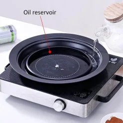 Deco Küche & Esszimmer-Tragbare antihaftbeschichtete koreanische BBQ-Grillpfanne – leicht zu reinigendes Kochwerkzeug