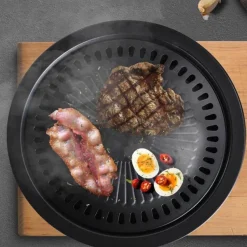 Deco Küche & Esszimmer-Tragbare antihaftbeschichtete koreanische BBQ-Grillpfanne – leicht zu reinigendes Kochwerkzeug