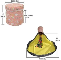 Space Savvy Babyspielzeug-Tragbare Aufbewahrungstasche für Spielzeug – einfache Reinigungslösung