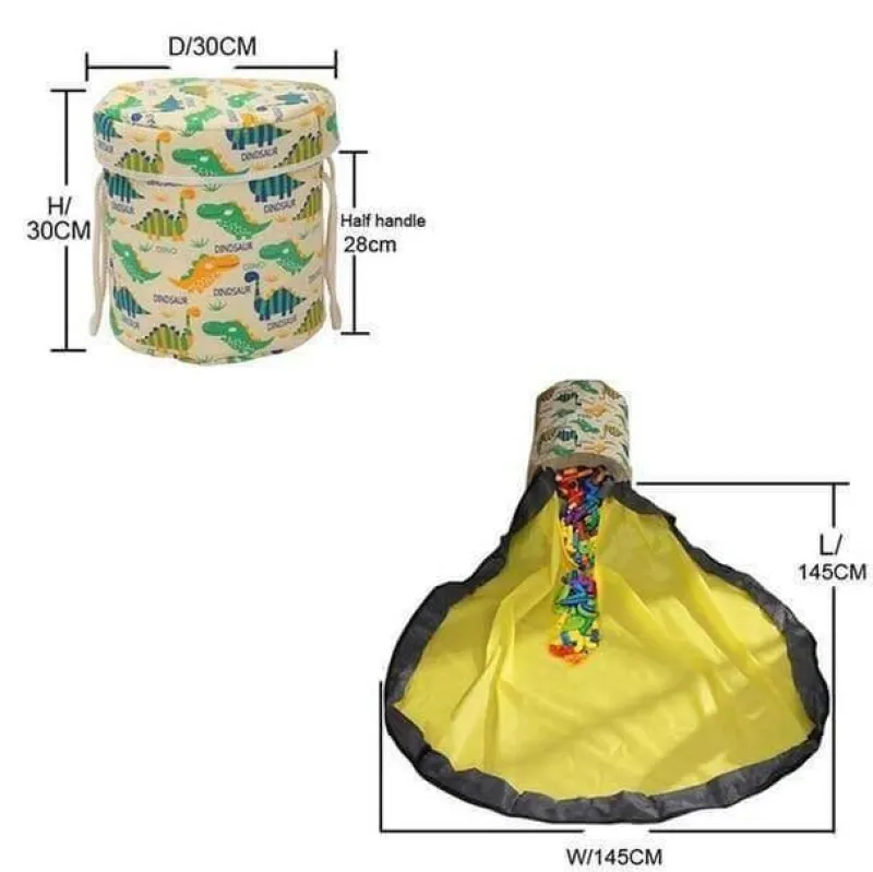 Space Savvy Babyspielzeug-Tragbare Aufbewahrungstasche für Spielzeug – einfache Reinigungslösung