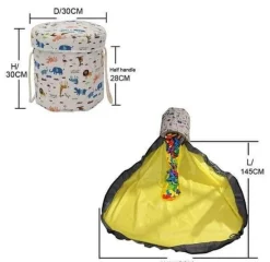 Space Savvy Babyspielzeug-Tragbare Aufbewahrungstasche für Spielzeug – einfache Reinigungslösung