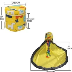 Space Savvy Babyspielzeug-Tragbare Aufbewahrungstasche für Spielzeug – einfache Reinigungslösung