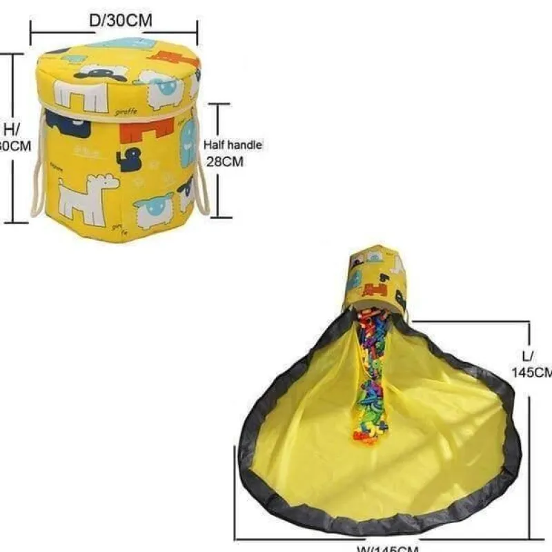 Space Savvy Babyspielzeug-Tragbare Aufbewahrungstasche für Spielzeug – einfache Reinigungslösung