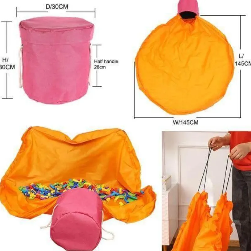 Space Savvy Babyspielzeug-Tragbare Aufbewahrungstasche für Spielzeug – einfache Reinigungslösung