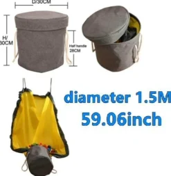 Space Savvy Babyspielzeug-Tragbare Aufbewahrungstasche für Spielzeug – einfache Reinigungslösung