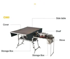 Nomad Gear Camping-Werkzeuge|Camping Im Freien-Tragbare Campingküche – Faltbare Outdoor-Kochstation