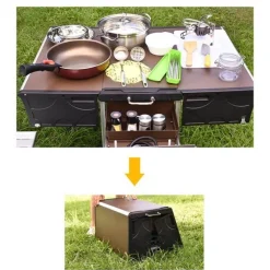 Nomad Gear Camping-Werkzeuge|Camping Im Freien-Tragbare Campingküche – Faltbare Outdoor-Kochstation