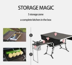 Nomad Gear Camping-Werkzeuge|Camping Im Freien-Tragbare Campingküche – Faltbare Outdoor-Kochstation