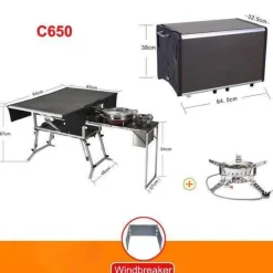 Nomad Gear Camping-Werkzeuge|Camping Im Freien-Tragbare Campingküche – Faltbare Outdoor-Kochstation