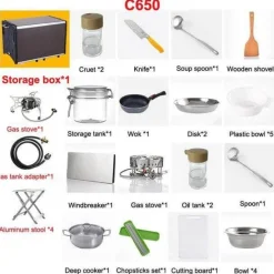 Nomad Gear Camping-Werkzeuge|Camping Im Freien-Tragbare Campingküche – Faltbare Outdoor-Kochstation