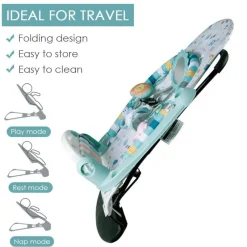 Kinder The Decor Haven Kinderwagen & Zubehör-Tragbare elektrische Babywippe – faltbare automatische Wiege
