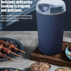 Tom Küche & Esszimmer-Tragbare elektrische Kaffeemühle – Edelstahl und kompaktes Design