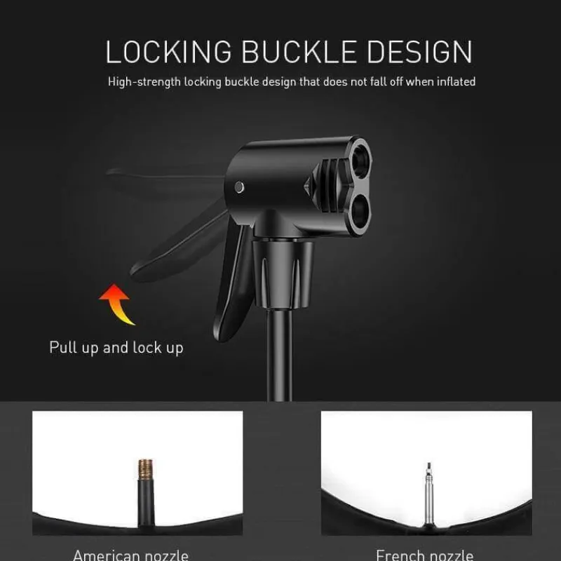 Wilderness Haven Fahrräder & Verkehr|Outdoor-Artikel-Tragbare Fahrradreifenpumpe – einfach zu bedienende Pedalpumpe