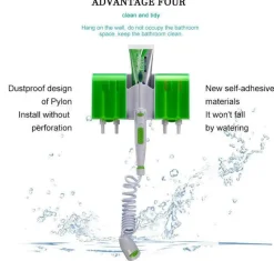 The Relaxation Nook Gesundheits-Gadgets|Gesundheits- Und Entspannungstools-Tragbare 2-in-1-Zahnbürste mit Munddusche – Zahnpflegegerät für unterwegs