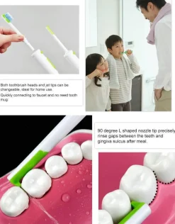 The Relaxation Nook Gesundheits-Gadgets|Gesundheits- Und Entspannungstools-Tragbare 2-in-1-Zahnbürste mit Munddusche – Zahnpflegegerät für unterwegs