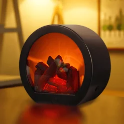 Willow u0026 Whim Beleuchtung-Tragbare Kamin-Nachtlampe – Inferno-Design