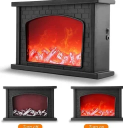 Willow u0026 Whim Beleuchtung-Tragbare Kamin-Nachtlampe – Inferno-Design