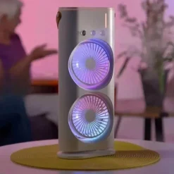 The Decor Haven Gadgets Für Zuhause-Tragbare Klimaanlage - Doppellüfter-Kühlspray-Einheit