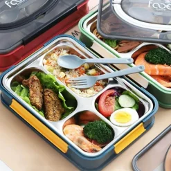 Adventure Basecamp Camping-Werkzeuge|Camping Im Freien-Tragbare Lunchbox aus Edelstahl – auslaufsicherer Lebensmittelbehälter