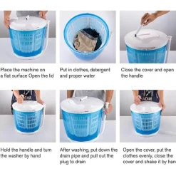 The Blissful Bath Badezimmer-Tragbare manuelle Waschmaschine – kompakte, leicht zu reinigende Wäschelösung