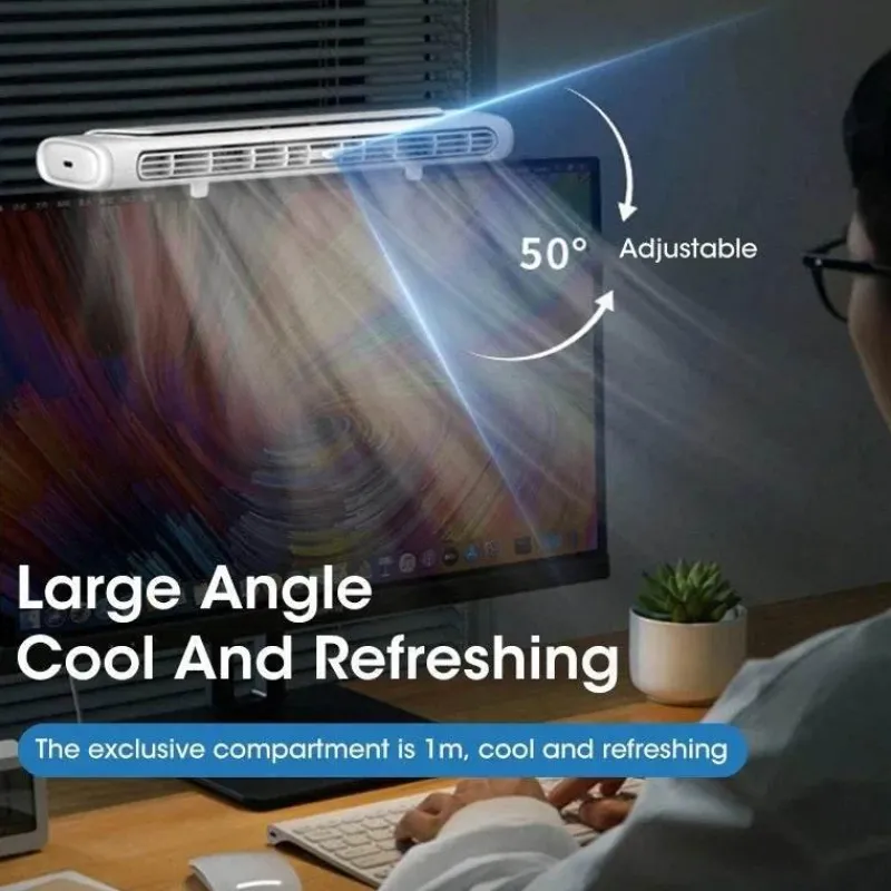 The Decor Haven Gadgets Für Zuhause-Tragbare, per USB wiederaufladbare Mini-Klimaanlage – Clip-On-Kühler