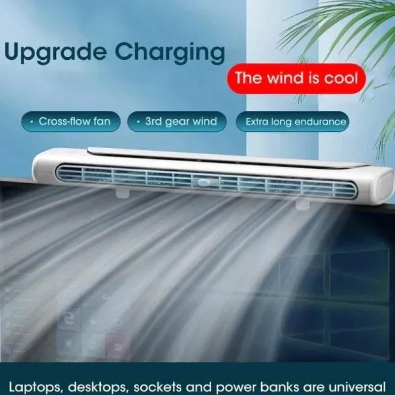 The Decor Haven Gadgets Für Zuhause-Tragbare, per USB wiederaufladbare Mini-Klimaanlage – Clip-On-Kühler