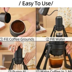 The Culinary Kit Camping-Werkzeuge|Camping Im Freien-Tragbare Reisekaffeemaschine – Quick Brew Ultimate Brew System