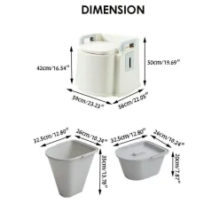 The Relaxation Nook Mobilitäts- Und Support-Tools|Gesundheits-Gadgets-Tragbare Reisetoilette – Leichtes, kompaktes Design für Senioren