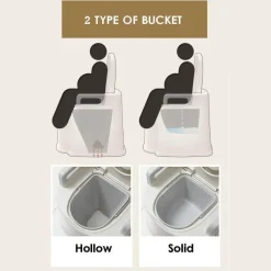 The Relaxation Nook Mobilitäts- Und Support-Tools|Gesundheits-Gadgets-Tragbare Reisetoilette – Leichtes, kompaktes Design für Senioren