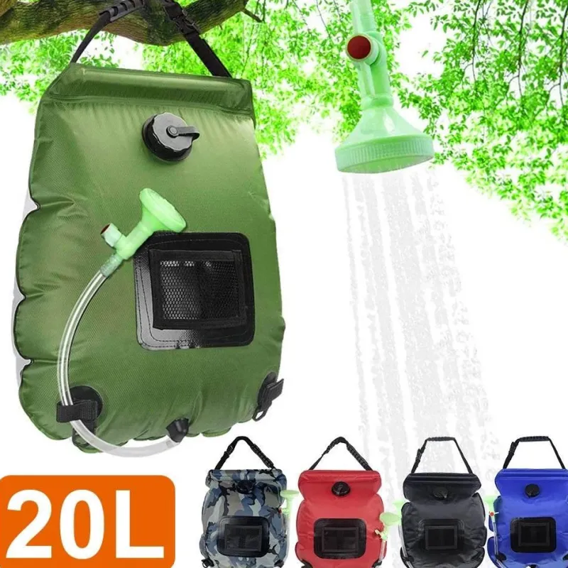 Gear Up u0026 Go Camping-Werkzeuge|Outdoor-Artikel-Tragbare Solar-Duschtasche – Beheizte Campingausrüstung