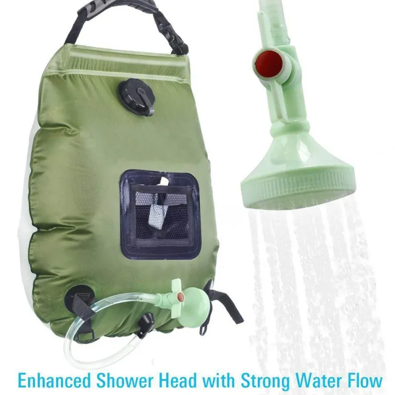 Gear Up u0026 Go Camping-Werkzeuge|Outdoor-Artikel-Tragbare Solar-Duschtasche – Beheizte Campingausrüstung