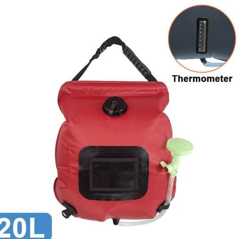 Gear Up u0026 Go Camping-Werkzeuge|Outdoor-Artikel-Tragbare Solar-Duschtasche – Beheizte Campingausrüstung