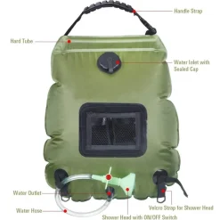 Gear Up u0026 Go Camping-Werkzeuge|Outdoor-Artikel-Tragbare Solar-Duschtasche – Beheizte Campingausrüstung