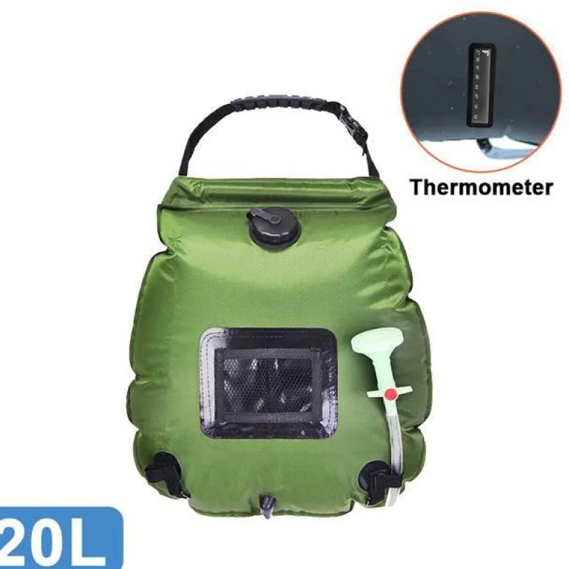 Gear Up u0026 Go Camping-Werkzeuge|Outdoor-Artikel-Tragbare Solar-Duschtasche – Beheizte Campingausrüstung
