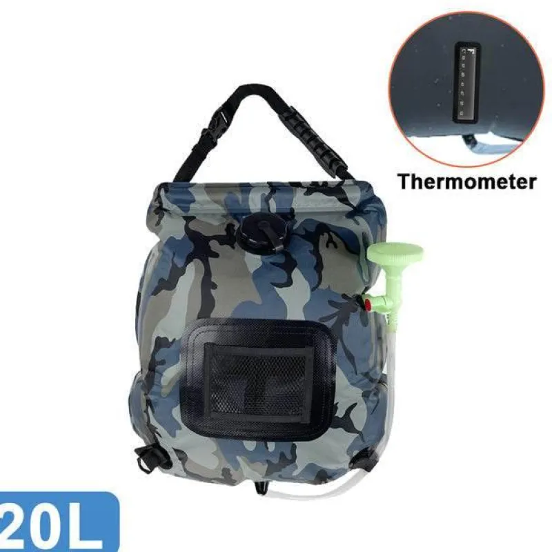 Gear Up u0026 Go Camping-Werkzeuge|Outdoor-Artikel-Tragbare Solar-Duschtasche – Beheizte Campingausrüstung