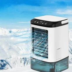 The Decor Haven Gadgets Für Zuhause-Tragbare Ultraschall-Klimaanlage mit kühlem Nebel – Luftbefeuchter mit Doppelsprühfunktion