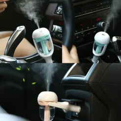 The Relaxation Nook Autozubehör|Automobilindustrie-Tragbarer Auto-Luftbefeuchter – Mini-Luftbefeuchter mit mehreren Farboptionen