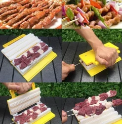 Adventure Basecamp Camping Im Freien|Outdoor-Artikel-Tragbarer BBQ-Kebab-Maker – Doppelspieß-Grillwerkzeug