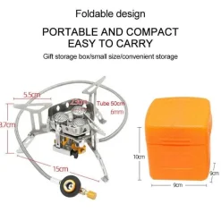 The Outdoor Vault Camping-Werkzeuge|Outdoor-Artikel-Tragbarer Camping-Gaskocher - Adventurer Chef Outdoor Cooking Flame