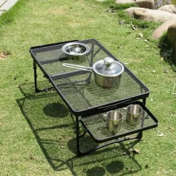 Trail Tech Camping-Werkzeuge|Outdoor-Artikel-Tragbarer Camping-Grilltisch – Leicht zu transportierende Outdoor-Kochstation