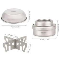 Gear Up u0026 Go Camping-Werkzeuge|Outdoor-Gadgets-Tragbarer Campingkocher aus Titan – Leichter Reisekocher